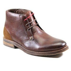 NEW TESTOSTERONE Men's Leather Air Alert Chelsea Boots brown 563mn